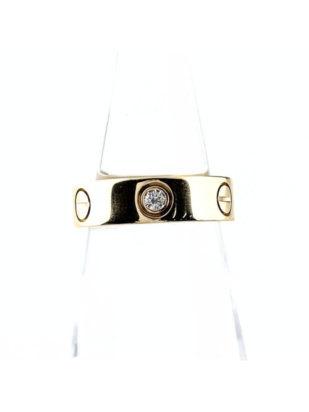 Cartier Lovering Half Diamond Yellow Gold Ring
